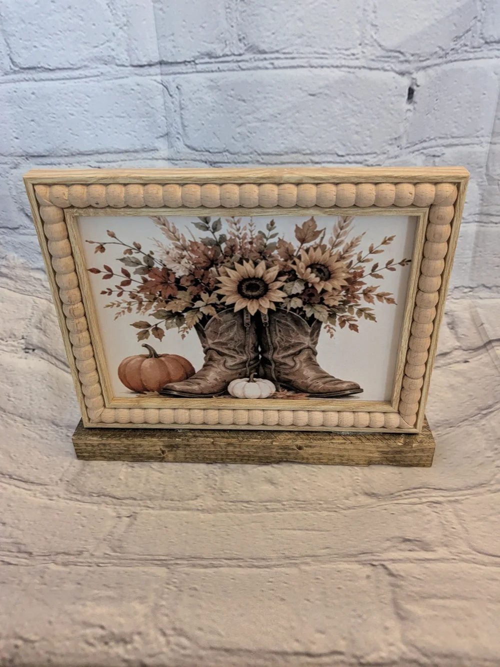 Western Fall Autumn Print Shelf Sitter Sign Decor